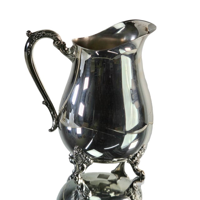 Kent Silversmith Footed Silver Pitcher 9" For Sale - Image 4 of 10
