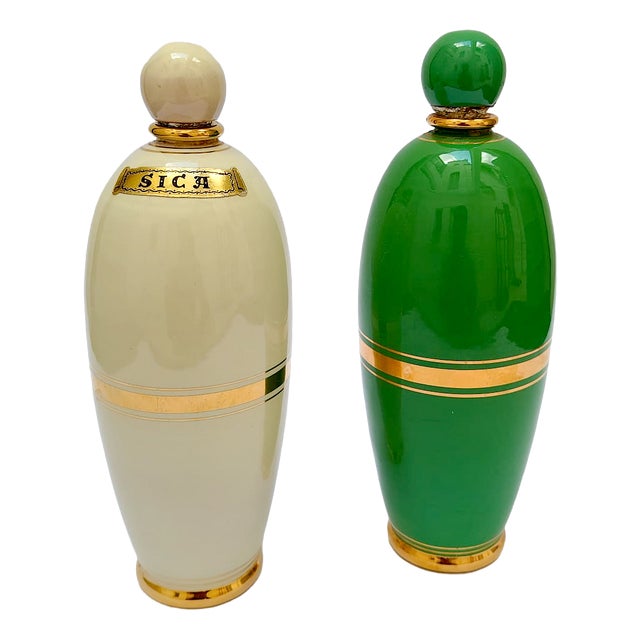 Vintage Ceramic Bottles from Pucci, 1950s, Set of 2 For Sale