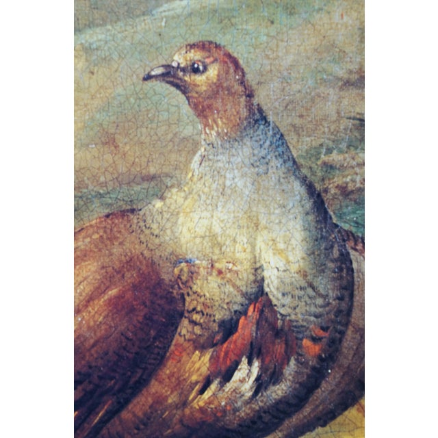Late 20th Century Marmaduke Cradock Renaissance Peacocks & Partridges Print on Canvas 33" For Sale - Image 6 of 14