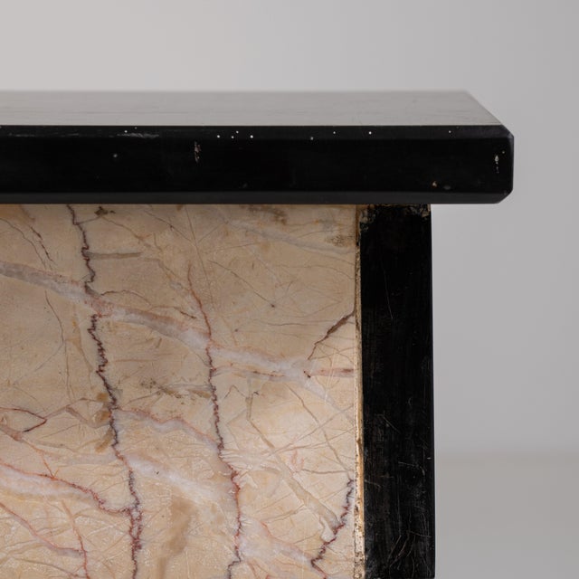 Art Deco 1930s France Art Deco Antique White Marble Pedestal For Sale - Image 3 of 15