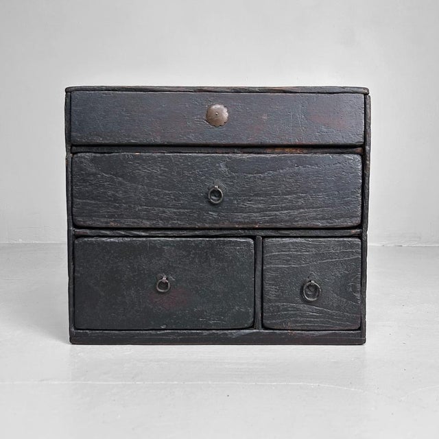 Meiji Wooden Calligraphy Drawer Cabinet, Japan For Sale - Image 13 of 13