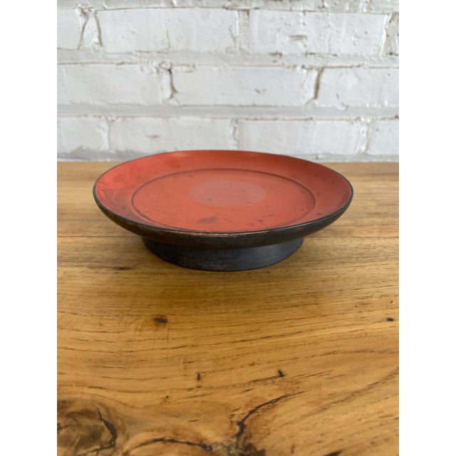 18th Century Antique 18th Century Japanese Edo Red Lacquer Negoro Dish For Sale - Image 5 of 5