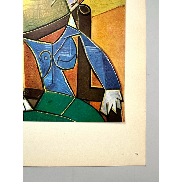 Pablo Picasso Vintage Pablo Picasso Limited Edition Print Femme Assise Dans Un Fauteuil 1950 For Sale - Image 4 of 11