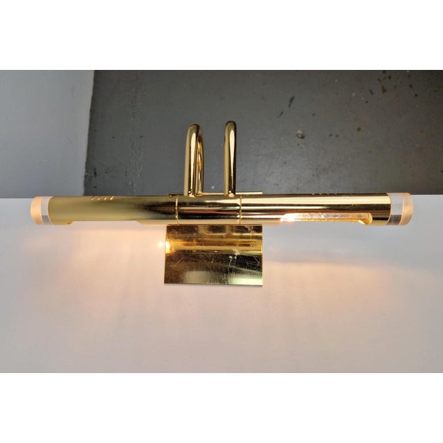 Regency Brass Acrylic Cabinet Lamp by Lumina, 1980s, Set of 3 For Sale - Image 9 of 18