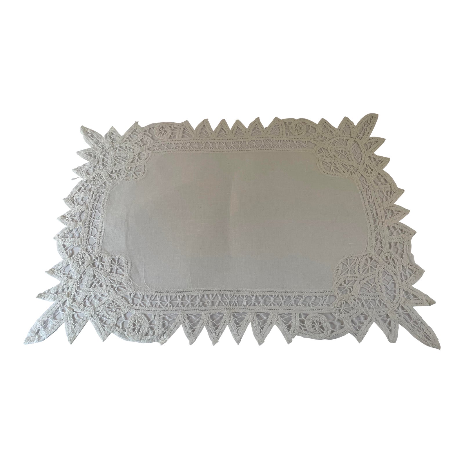 Vintage Set of 10 Cutwork Placemats Chairish