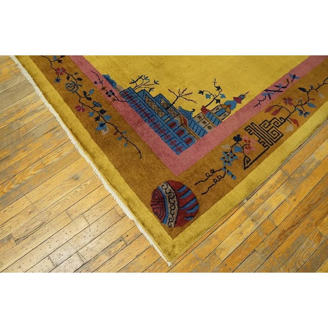 Brown 1920s Chinese Art Deco Carpet ( 8' x 9'9" - 245 x 297 cm ) For Sale - Image 8 of 8