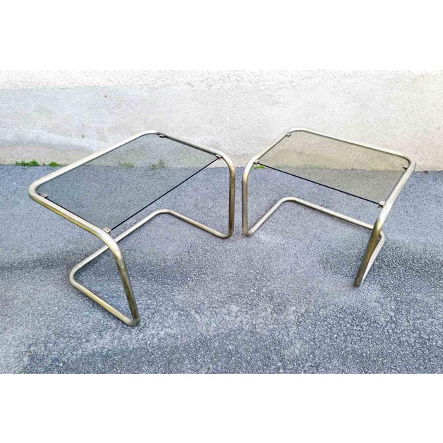 Italian Tubular Nesting Tables, 1950s, Set of 2 For Sale - Image 9 of 15