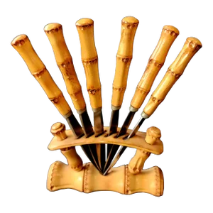 Vintage Rostfrei Bamboo Appetizer Knives Set- 7 Pieces