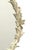Vintage Carolina Mirror, Cream Oval Floral & Leaf Wall Mirror With Gold Highlights For Sale In Tampa - Image 6 of 12