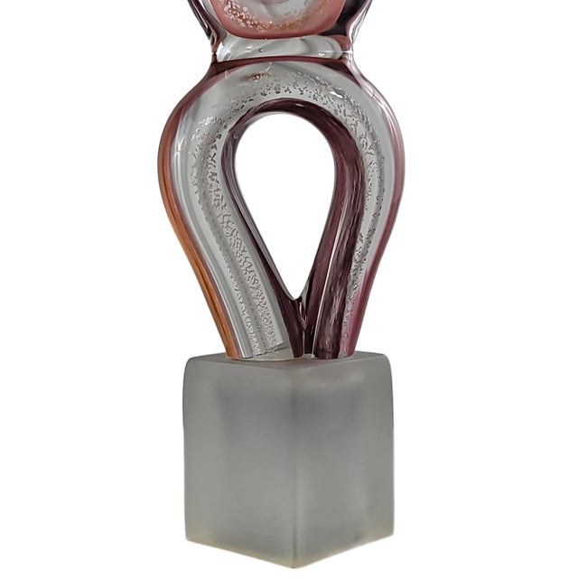 Glass 1960s Murano Glass Sommerso Tear Drop Sculpture For Sale - Image 7 of 10