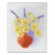 Late 20th Century Yellow and Blue Floral Still Life Watercolor Painting For Sale