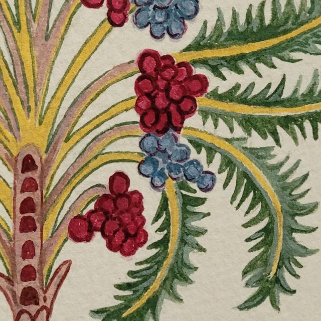 Illustration Palm Tree Acrylic Papintings on Paper, Set of 4, by Cynthia Geyer For Sale - Image 3 of 5