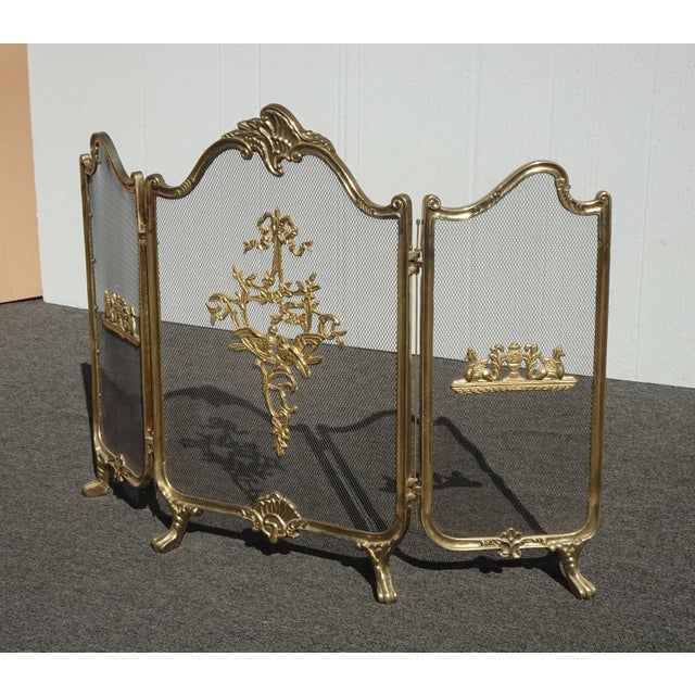 Gorgeous Fireplace Screen in Great Vintage Condition. Solid and Firm. Wear is usual for its age. Please study the photos...