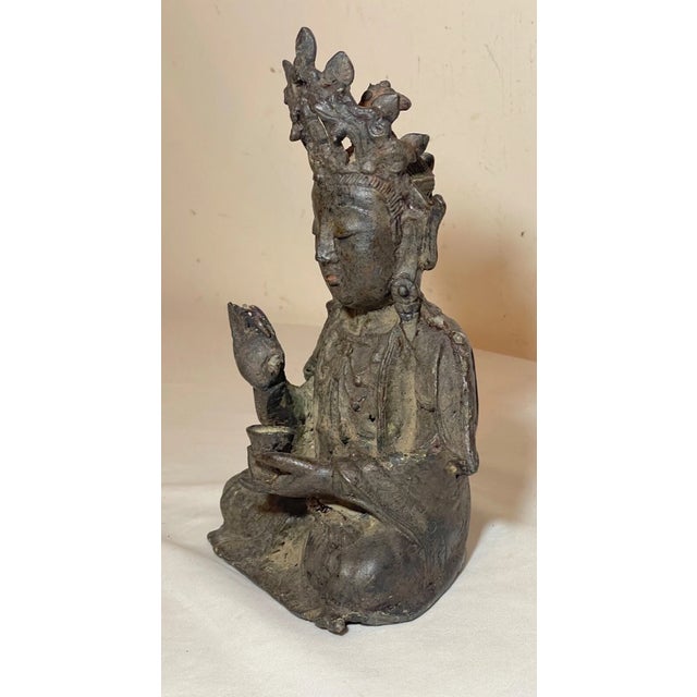 Up for sale is an exquisite original 17th century bronze statue of the Bodhisattva Guanyin/ Avalokiteshvara, from the...