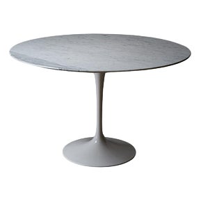 Vintage Tulip Dining Table with Carrara Marble Top by Eero Saarinen, 1950s For Sale