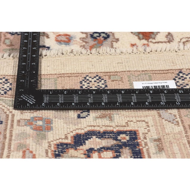 Late 20th Century Vintage Indian Tabriz Rug - 08'04 X 10'10 For Sale In Dallas - Image 6 of 9