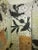1960s Tropical Paradise Multi Color Birds and Leaves 3 Panel Room Divider Set of 2 For Sale - Image 10 of 12