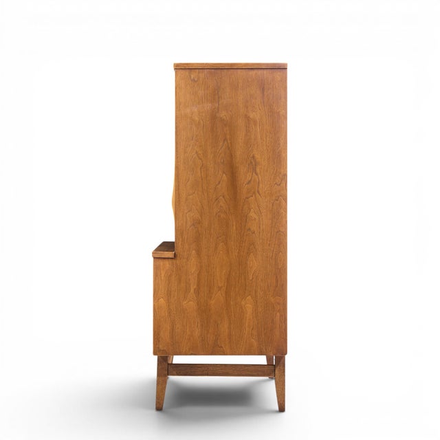 Mid 20th Century Broyhill Brasilia Mid Century Walnut Gentlemans Chest For Sale - Image 5 of 10