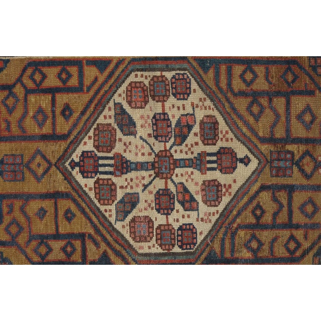 Persian Antique Persian Serab Runner, Handmade Wool Oriental Rug, Red, Ivory, Brown For Sale - Image 3 of 6
