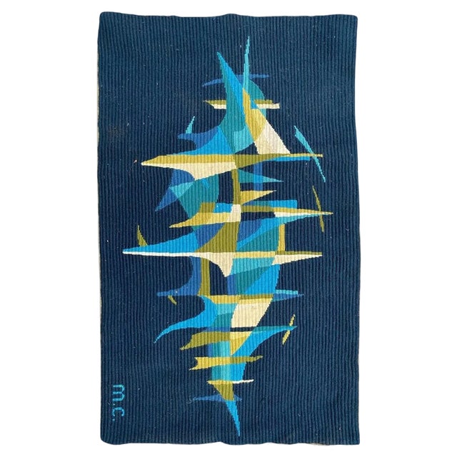 Modern French Tapestry with Gilles Duvert, 1970s For Sale