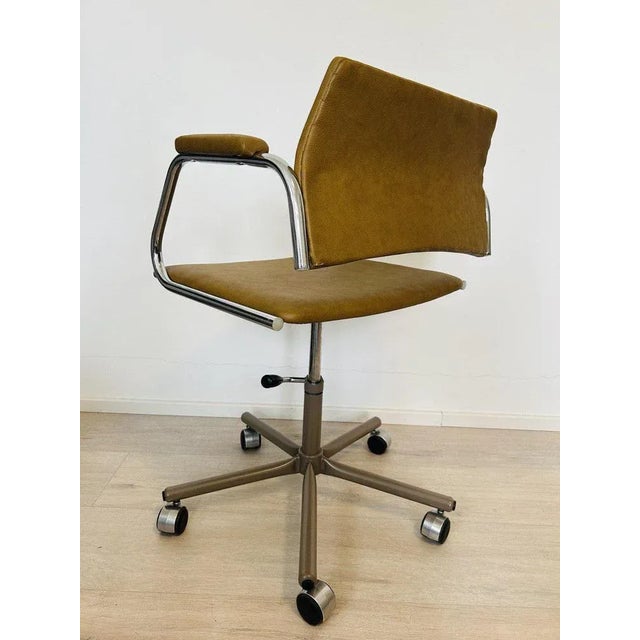 Vintage Mustard Office Chair Model K-380 from Kovona For Sale - Image 6 of 13