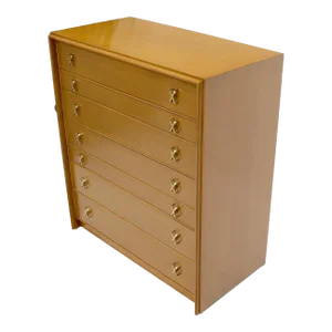 Paul Frankl X-Pulls Drawers High Chest Dresser
