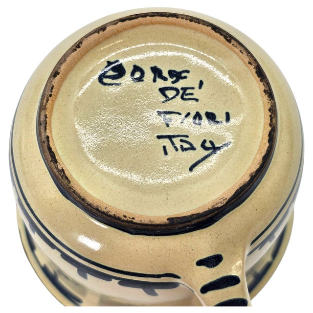 VTG Corso Dei Fiori Casolare Cups & Saucers Set of 8 Italian Maiolica Painted For Sale - Image 17 of 18