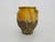 Magnificent glazed yellow terracotta preserve pot, southwest France. Storage pot. Pyrenees, 19th century. Antique glazed...