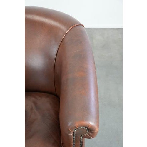 Club Chairs in Cowhide Leather, Set of 4 For Sale - Image 10 of 15