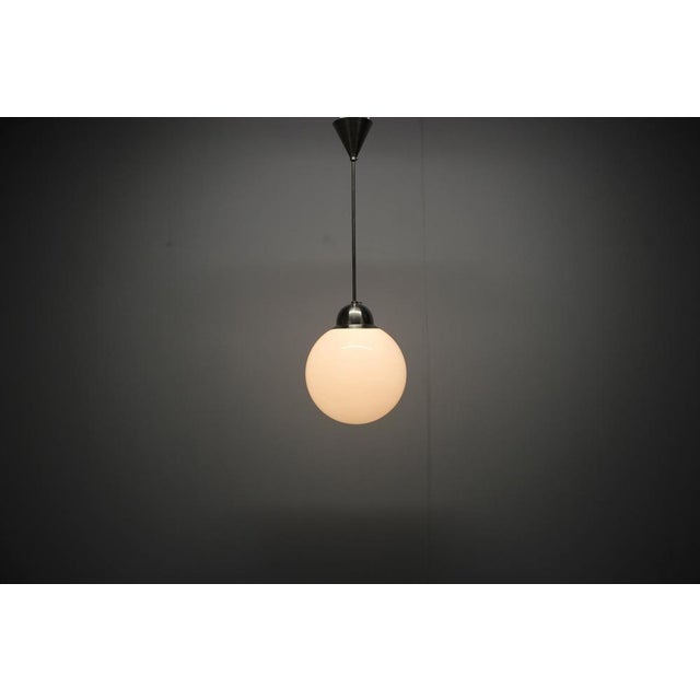 Glass Art Deco Glass Globe Pendant Chandelier, Europe, 1930s For Sale - Image 7 of 9