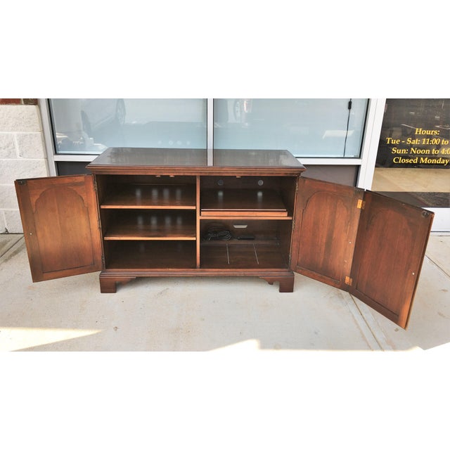 Ethan Allen Solid Cherry Multimedia Cabinet | Chairish