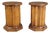 2 Mid Century Modern American of Chicago Neoclassical Pedestal Tables Cabinets For Sale
