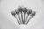 Silver 1960s Curated Set of 6 Mid Century Modern Stainless Steel Tea or Dessert Spoons, Mismatched For Sale - Image 8 of 9
