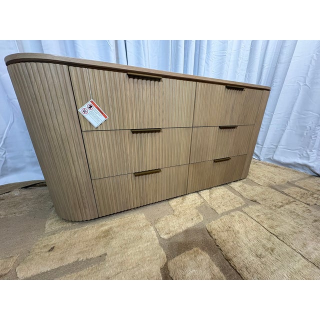 Contemporary Rh Byron 6-Drawer Dresser — 72” Light Oak | Solid American White Oak | Artisan Crafted For Sale - Image 3 of 18