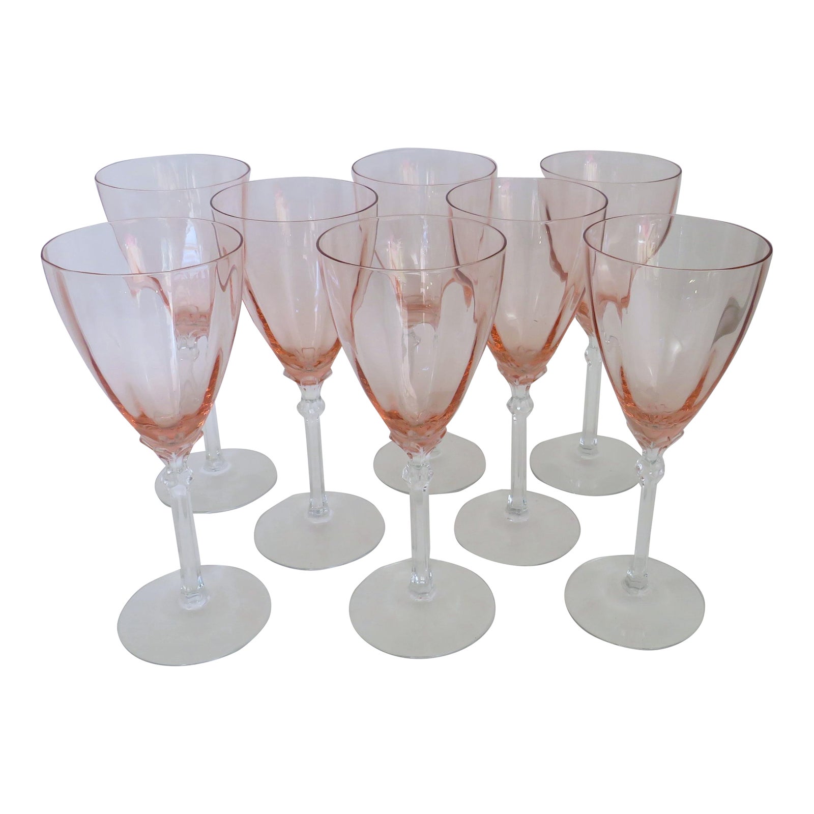 Vintage Fostoria Pink Stemware, Set of 8 Chairish