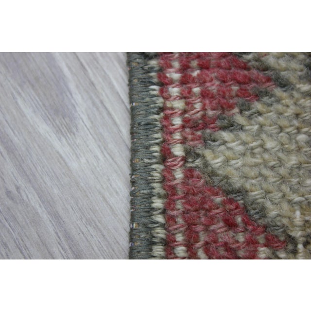 1970s Turkish Red Medallion Doormat Rug For Sale - Image 4 of 13