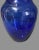 Vintage Bohemian Cobalt Blue Glass Vase For Sale - Image 4 of 6