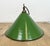 British Industrial Green Enamel Factory Pendant Lamp, 1950s For Sale - Image 13 of 15