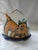 Folk Art Vintage Signed "Kálmánia" Hand-Painted Ceramic Cat Napkin Holder – Whimsical Folk Art For Sale - Image 3 of 7