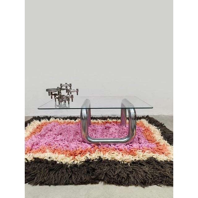 Vintage Italian Tube Coffee Table, 1980 For Sale - Image 3 of 6