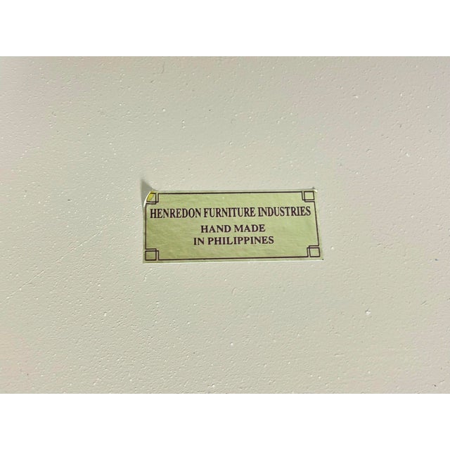 1980s Pair of Henredon Oval 3-Drawer Nightstands / Bachelor’s Chests, Lacquered Finish For Sale - Image 18 of 18