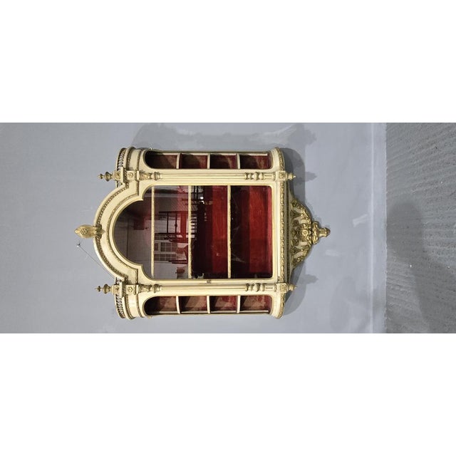 Antique Painted Wall Hanging Vitreen, 1880 For Sale - Image 13 of 17