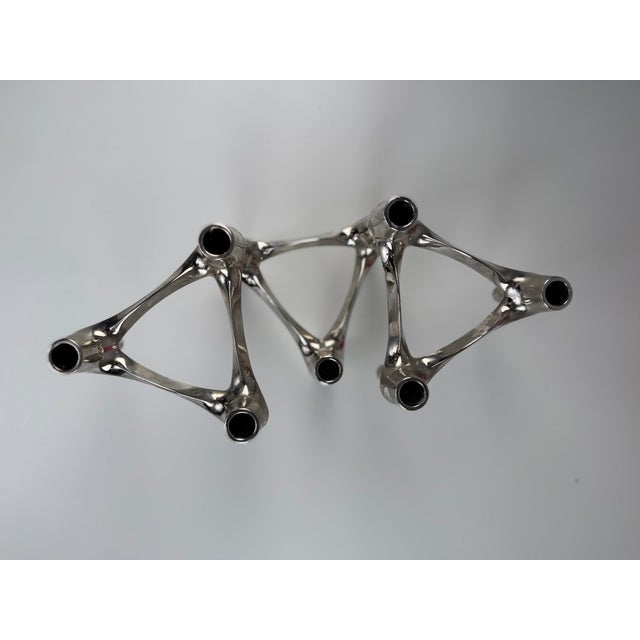 Modular Candleholder in Chrome from BMF / Nagel, Germany, 1970s, Set of 3 For Sale - Image 6 of 7