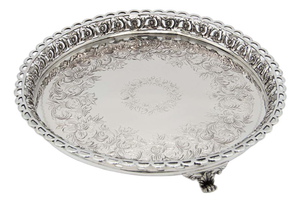 Circular Silver Ticket Box with Grate