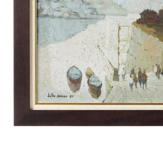 Contemporary Júlio Amaro, VIew of Porto, 1984, Oil on Canvas For Sale - Image 3 of 6
