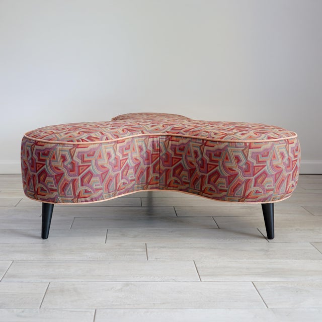 Late 20th Century Milo Baughman for Thayer Coggin Trefoil Ottoman For Sale In New York - Image 6 of 11