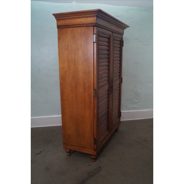 Tommy Bahama Lexington Maple Louvered Door Armoire Chairish