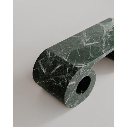 Verde Notte Marble Stone Eye Bench by Esther Knopfler For Sale - Image 6 of 17