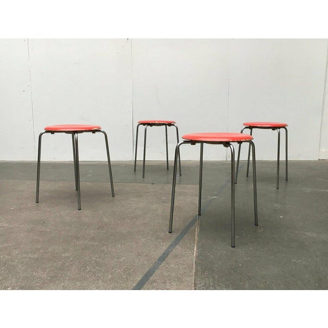Wood Mid-Century Modern Danish Dot Stools by Arne Jacobsen for Fritz Hansen, 1971, Set of 4 For Sale - Image 7 of 18