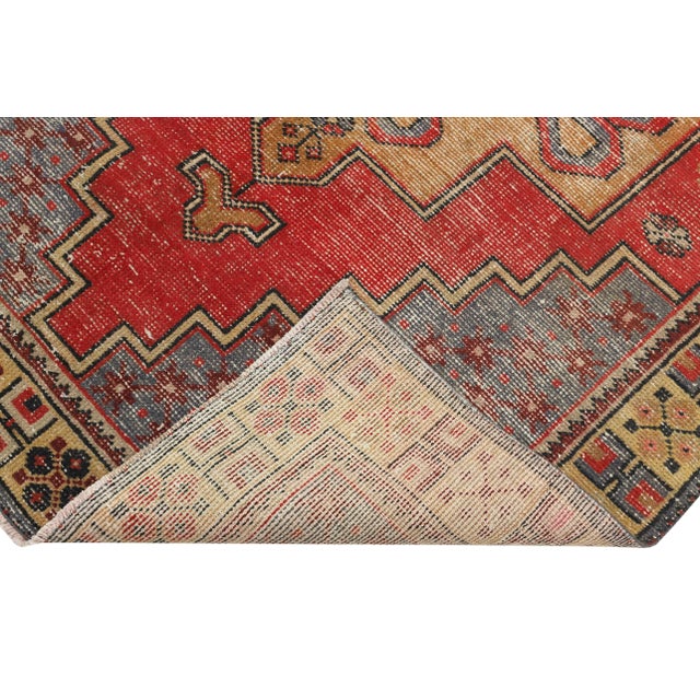 Mid 20th Century Mid 20th Century Vintage Decorative Turkish Konya Rug For Sale - Image 5 of 7